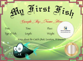 My First Fish Certificate
