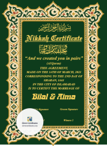 Nikah Certificate — With Witnesses
