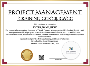 Project Management Training Certificate