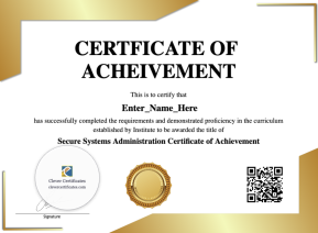 Free Secure Systems Administration Certificate Of Achievement