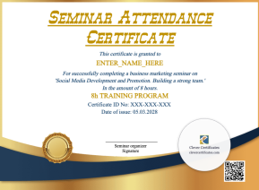 Seminar Attendance Certificate