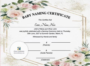 Free Tennessee Baby Naming Certificate