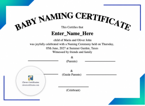 Free Texas Baby Naming Certificate