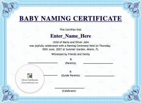 Free Utah Baby Naming Certificate