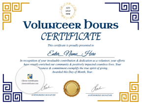 Free Volunteer Hours Certificate