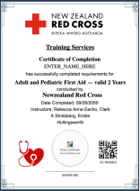 Workplace First Aid Certificate Portrait