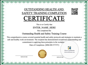 Workplace Health And Safety Certificate