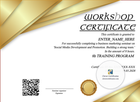 Workshop Certificate Of Completion