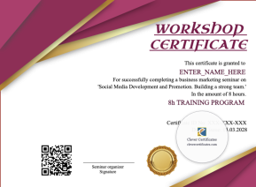 Workshop Completion Certificate